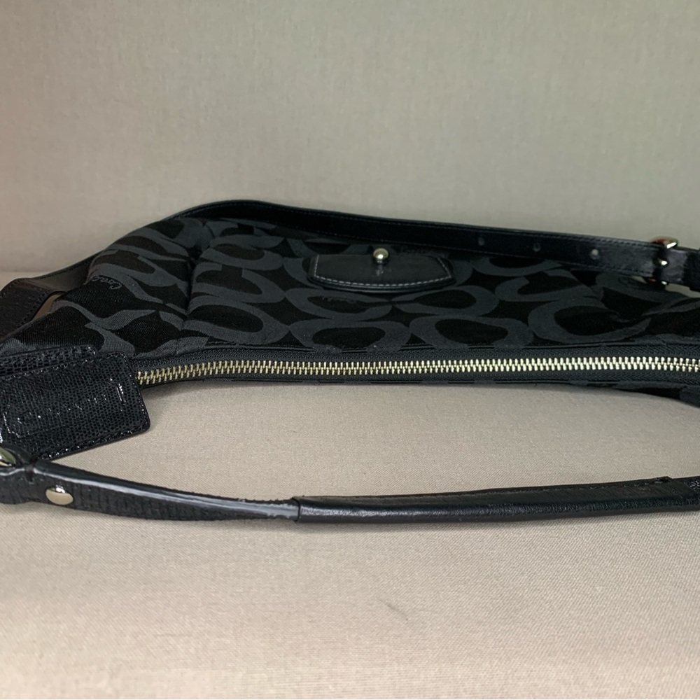 Coach Kristen Hobo Signature C/ Removable Crossbody Strap/ Silver Hardware - Picture 6 of 12